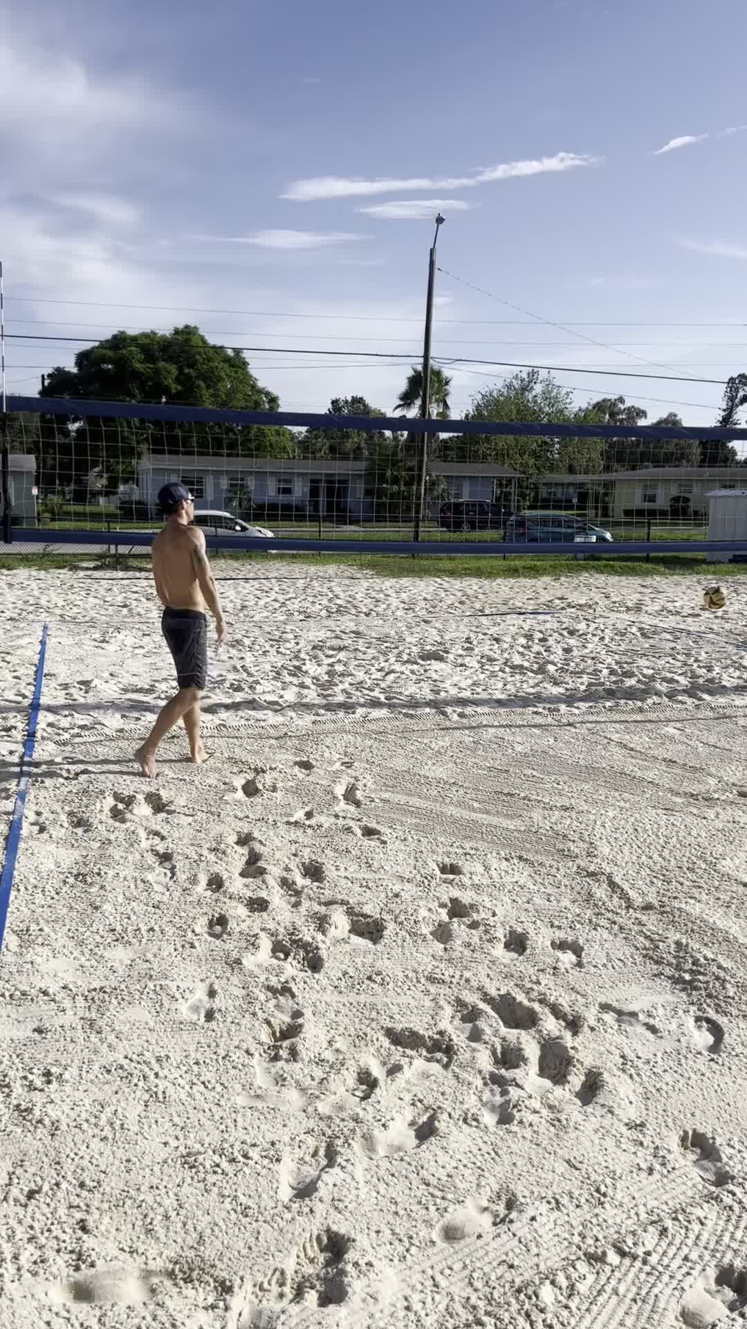 3 Touches Left-Side Cut Shot Solo Beach Drill