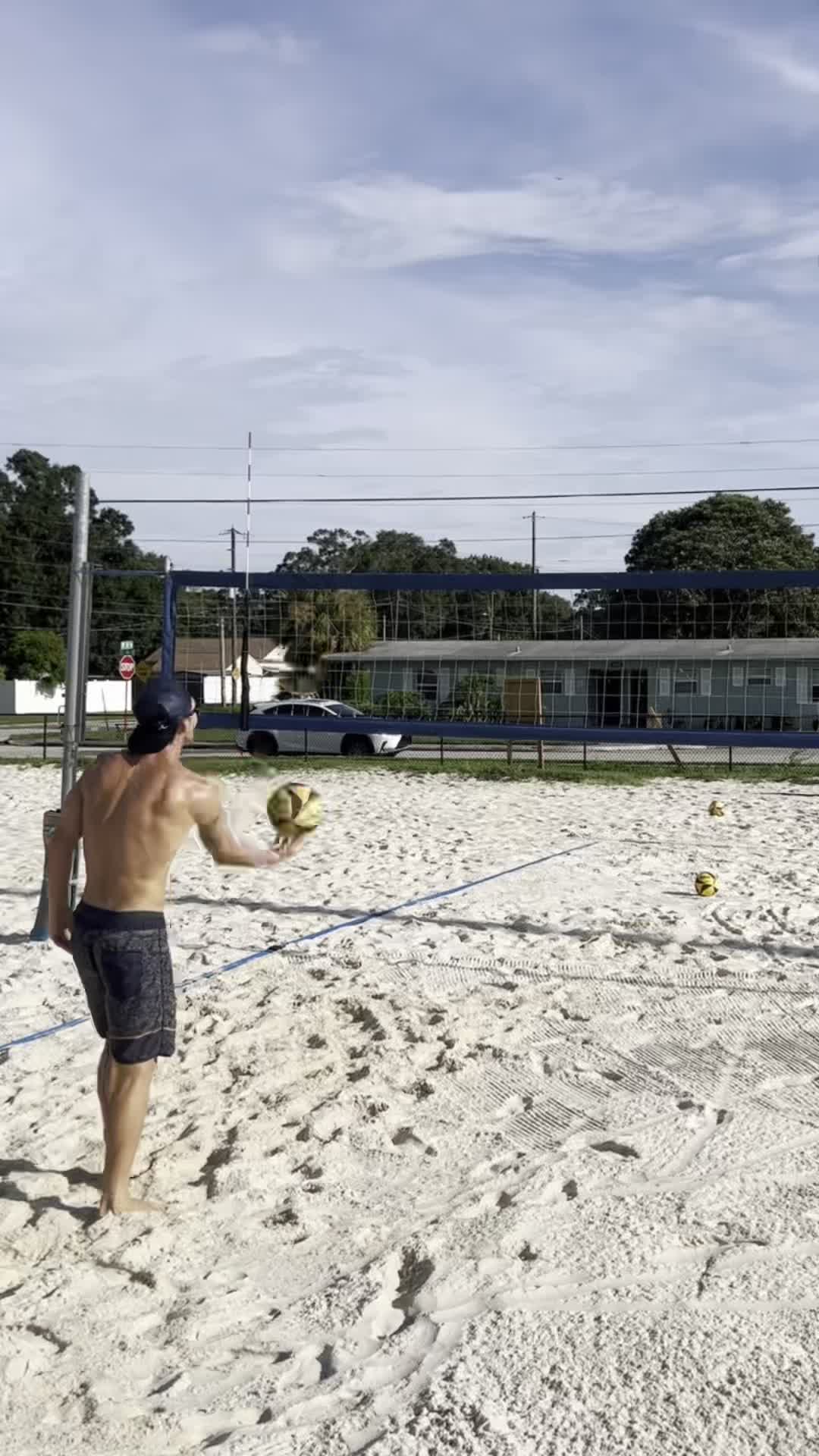 3 Touches Left-Side Short Line Shot Solo Beach Drill