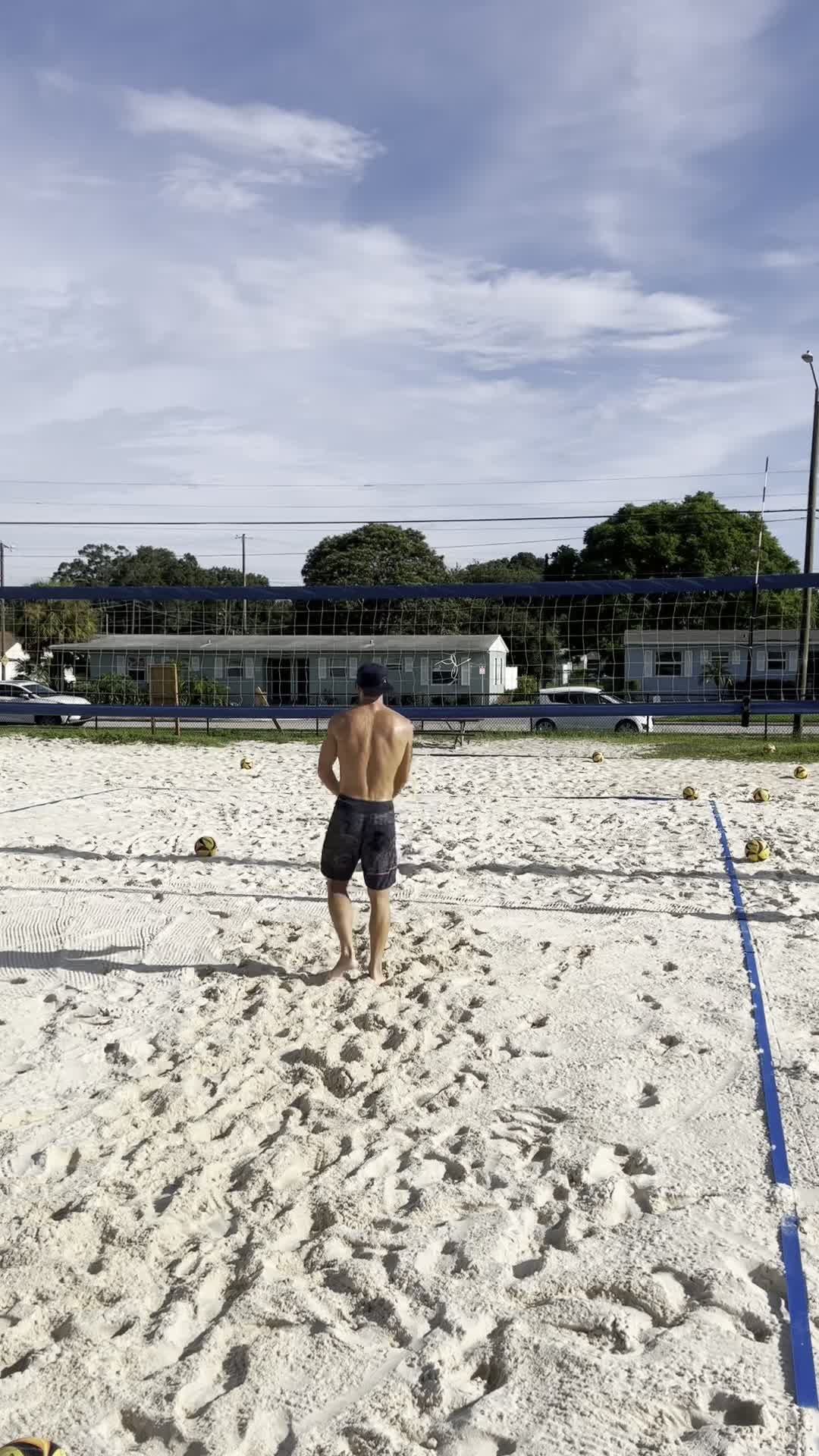 3 Touches Right-Side Short Cut Shot Solo Beach Drill