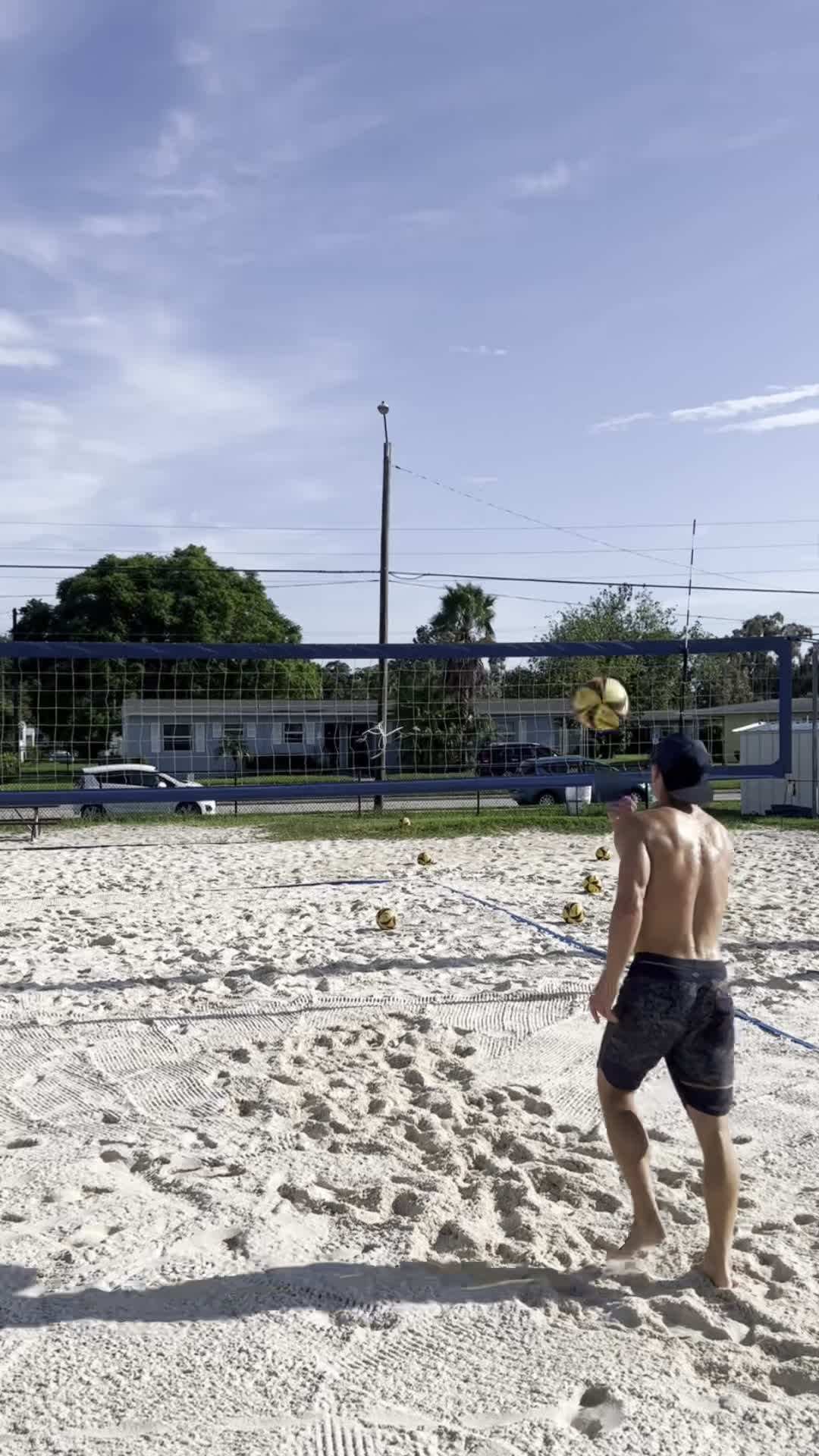 3 Touches Right-Side Short Pokey Shot Solo Beach Drill
